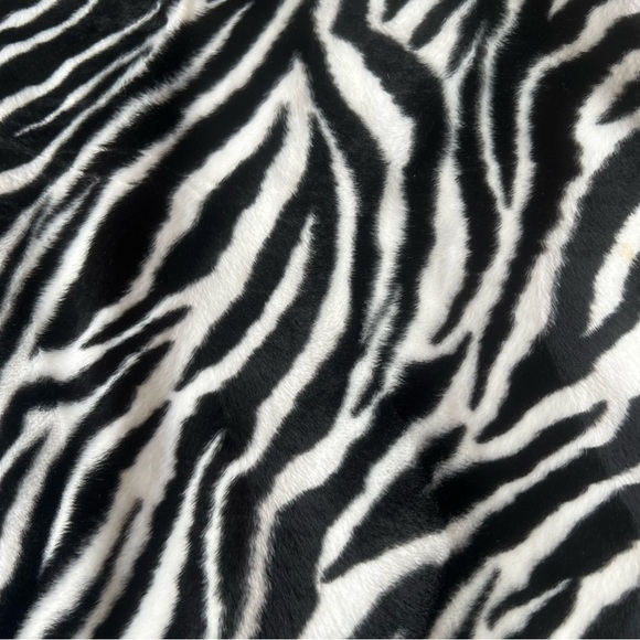 Vintage Rare Y2K Eye Candy Fuzzy Beaded Rave Girlhoodcore Zebra Pencil Skirt - Picture 3 of 9